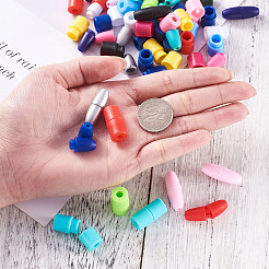 プラスチック離脱クラスプ  プラスチックストラップ安全分離ポップバレルコネクター付き  ミックスカラー  24x9mm  穴：2.5mm&nbsp;KY-TA0001-11