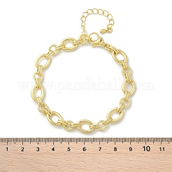 Brass Cable Chain Bracelets for Women Men&nbsp;BJEW-K273-13G