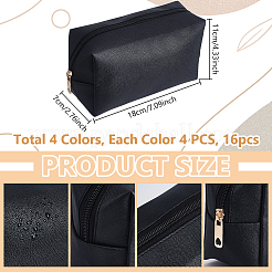 16Pcs 4 Colors PU Leather Makeup Storage Bag&nbsp;MRMJ-GA0001-31