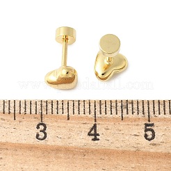 304ステンレススチールスタッドピアス  ゴールドカラー  ハート  5.8x7mm&nbsp;EJEW-Q028-03D-G