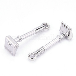 合金ペンダント  シャベルチャーム  カドミウムフリー＆ニッケルフリー＆鉛フリー  プラチナ  20.5x6x6mm  穴：1.6mm&nbsp;X1-PALLOY-N176-112P