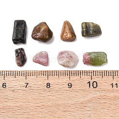 天然のマルチカラートルマリンチップビーズ  穴がない  5~10.5x5~7x2~4mm  約3000個/1000g&nbsp;G-O103-07A