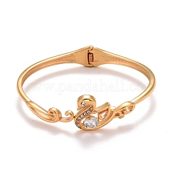 Crystal Rhinestone Swan Cuff Bangle&nbsp;STAS-D165-12G