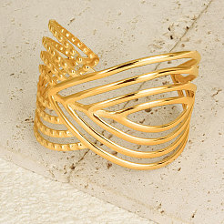 304 Stainless Steel Cuff Bangles for Women&nbsp;CO0249-2