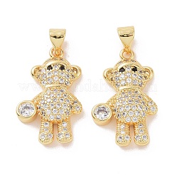 Brass Micro Pave Cubic Zirconia Pendants&nbsp;ZIRC-I063-13G
