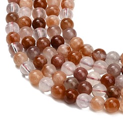 Natural Red Hematoid Quartz Beads Strands&nbsp;G-G475-A01-6mm