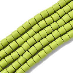 樹脂粘土ビーズ連売り  コラム  緑黄  5~7x6mm  穴：1.5~2mm  約61~69個/連  15.74インチ&nbsp;X-CLAY-T001-C03