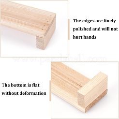 木製の手描きスタンド  DIY セラミック & 粘土ツール用  アンティークホワイト  35x6x4.5cm  1個/袋&nbsp;DIY-CA0004-82