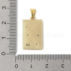 Brass Micro Pave Cubic Zirconia Pendants&nbsp;STAS-V013-06G