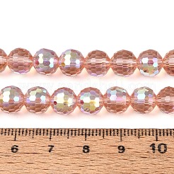 Electroplate Transparent Glass Beads Strands&nbsp;EGLA-N024-01A-C04