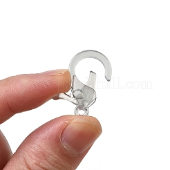 透明なプラスチック製のカニカン  ライトグレー  26x19x6mm  穴：2mm&nbsp;KY-H005-A04