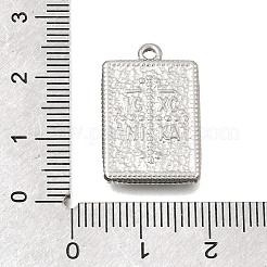 304ステンレスペンダント  長方形チャーム  変色なし  ステンレス鋼色  23x15x2.5mm  穴：1.6mm&nbsp;STAS-D391-05P-02