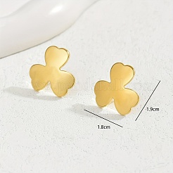 Fashionable Irregular Clover 201 Stainless Steel Stud Earrings&nbsp;BM5388
