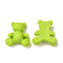オペーク樹脂カボション  クマ  芝生の緑  14.5x13.5x5mm&nbsp;RESI-F020-22F