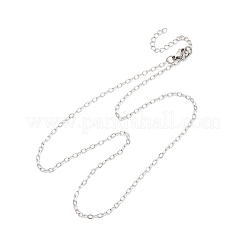 2.5MM 304 Stainless Steel Textured Cable Chain Necklaces&nbsp;NJEW-JN05491-02