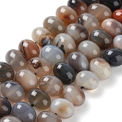 天然石瑪瑙ビーズ連売り  染め＆加熱  卵  キャメル  15~17x11~12mm  穴：1.6mm  約14~15個/連  6.69~6.89インチ（17~17.5cm）&nbsp;G-G021-03A-05