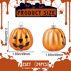 ハロウィーンをテーマにした装飾用のプラスチックペンダントデコレーション12個。  カボチャ  チョコレート  155mm&nbsp;KY-WH20007-01