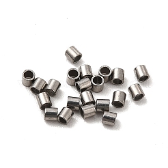 変色しない304ステンレススチールビーズ  コラム  ステンレス鋼色  2x2mm  穴：1.60mm&nbsp;X-STAS-H0179-01A-P