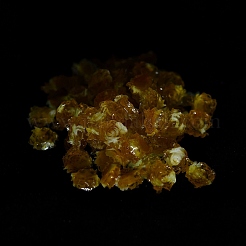 蓄光半透明樹脂デコデンカボション  暗闇で光る花  ゴールド  8.5x9.5x4mm&nbsp;RESI-K036-03B