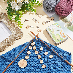 Number 1~10 Wooden Beaded Knitting Row Counter Chains & Charms Locking Stitch Makers&nbsp;DIY-NB0010-23