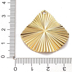 イオンプレーティング（IP）304ステンレスペンダント  ファンチャーム  18KGP本金メッキ  31.5x30x2mm  穴：1.6mm&nbsp;STAS-M323-39G