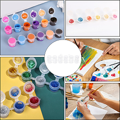 プラスチックの空のペイントポットストリップ  蓋付きの塗料保管容器  透明  33x172x22mm  容量：5ml（0.17fl.oz）&nbsp;AJEW-GF0013-97