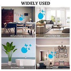 1 Set Plastic Mirror Wall Stickers&nbsp;AJEW-CN0001-65D