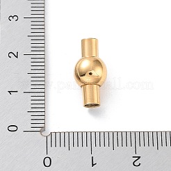 304ステンレススチール製マグネット留め具、接着端付き  ラウンド  14KGP本金メッキ  16mm  穴：3.5mm&nbsp;STAS-H187-02G