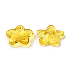 ガラスビーズ  スター  きいろ  20.5x21.5x5.5mm  穴：1.6mm&nbsp;GLAA-D303-12I