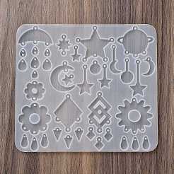 イヤリングペンダント DIY シリコン型  レジン型  UVレジン用  エポキシ樹脂工芸品作り  蝶  120x132x4mm  内径：7.5~31.5x6~36mm  穴：1.5mm&nbsp;X1-DIY-Q033-07B