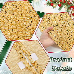 ポリエステル製スパンコールのクリスマスツリースカート  クリスマスパーティーの装飾  ゴールデンロッド  780x2mm&nbsp;DIY-WH0622-400B