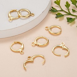 Brass Huggie Hoop Earring Findings&nbsp;KK-L179-04G