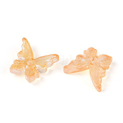ペイントガラスビーズを焼く  蝶  金粉付き  ツートン  ナバホホワイト  12~12.5x14x4.5~5mm  穴：1.2mm  約933個/588g&nbsp;LS-DGLA-T004-04D