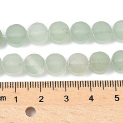 天然石グリーンアベンチュリンビーズ連売り  フラットラウンド  8.5x4.5~5mm  穴：0.8mm  約50個/連  16.73~17.01'''（42.5~43.2センチメートル）&nbsp;G-M454-B05