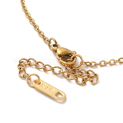 304 Stainless Steel Pandant Necklace for Men Women&nbsp;NJEW-O126-02G-01
