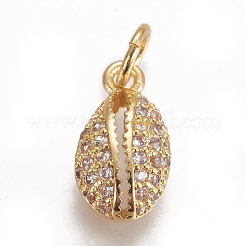 Brass Micro Pave Cubic Zirconia Charms&nbsp;ZIRC-E145-80