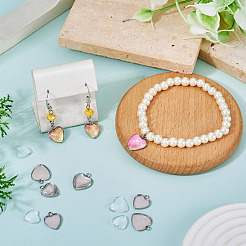 DIY 304 Stainless Steel Heart Pendant Making Kits&nbsp;DIY-TA0014-45