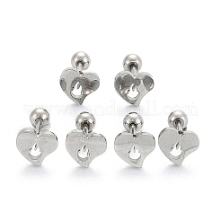 Tarnish Resistant 201 Stainless Steel Barbell Cartilage Earrings&nbsp;LS-EJEW-R147-36