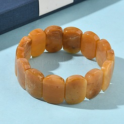 Natural Topaz Jade Beads Stretch Bracelets for Women Men&nbsp;BJEW-I323-02B