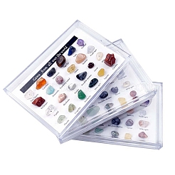 天然石ナゲットコレクション  地球科学教育用  箱：90x60x20ミリ  宝石：3.4~14x5~8mm  24個/箱&nbsp;G-F734-03