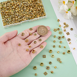 360Pcs 12 Styles Tibetan Style Alloy Spacer Beads&nbsp;FIND-PH0023-79AG