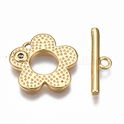 真鍮製マイクロペーブクリアキュービックジルコニアマンテル  ニッケルフリー  花  18KGP本金メッキ  長さ20mm  バー：16x4x1.5mm  穴：1.5mm  丸カン：5x1ミリ  内径：3mm  花：14x14.5x1mm  穴：1.2mm&nbsp;KK-T063-94G-NF