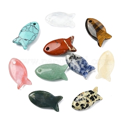 10Pcs 10 Styles Natural & Synthetic Mixed Gemstone Pendants&nbsp;G-YW0002-80