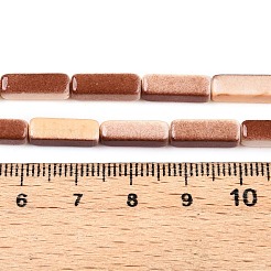 スプレープリント合成ターコイズビーズ連売り  染め  直方体の  桃パフ  13x4x4mm  穴：1.2mm  約29個/連  14.88''（37.8センチメートル）&nbsp;UNKW-T001-12