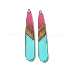Opaque Resin & Walnut Wood Pendants&nbsp;RESI-D060-A-02