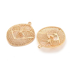 Rack Plating Brass Hollow Pendants&nbsp;KK-P244-11KCG