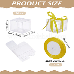10Pcs Square Transparent PVC Boxes&nbsp;CON-LP0001-15A