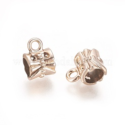 合金チューブベイル  ループベイル  ラウンド  ライトゴールド  10x7.5x7mm  穴：1.2mm  5mm内径&nbsp;PALLOY-E454-05G