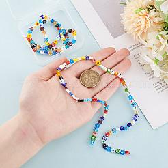 2 Strands Handmade Millefiori Glass Bead&nbsp;LAMP-GO0001-16
