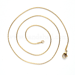 PVD Vacuum Plating 304 Stainless Steel Boston Link Chain Necklace&nbsp;NJEW-S420-005C-G